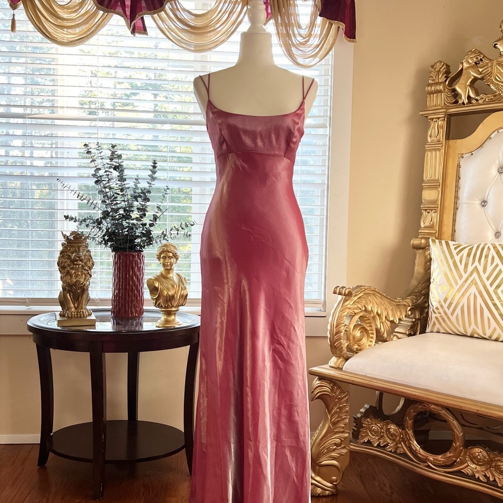 Elegant Pink Satin Gown